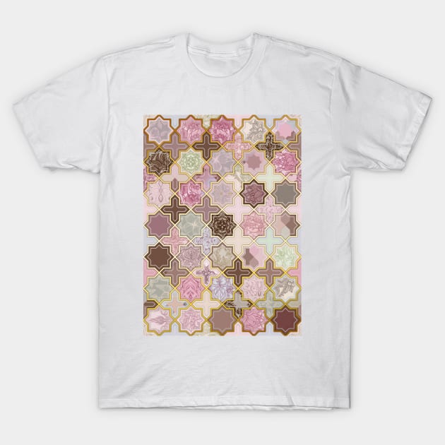 Neapolitan Geometric Tile Pattern T-Shirt by micklyn